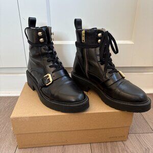 All Saints Donita Leather Ankle Combat Boots